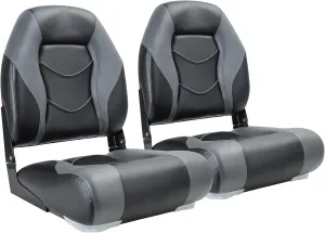 NORTHCAPTAIN Deluxe Marine High Back Folding Boat Seat,Stainless Steel Screws Included