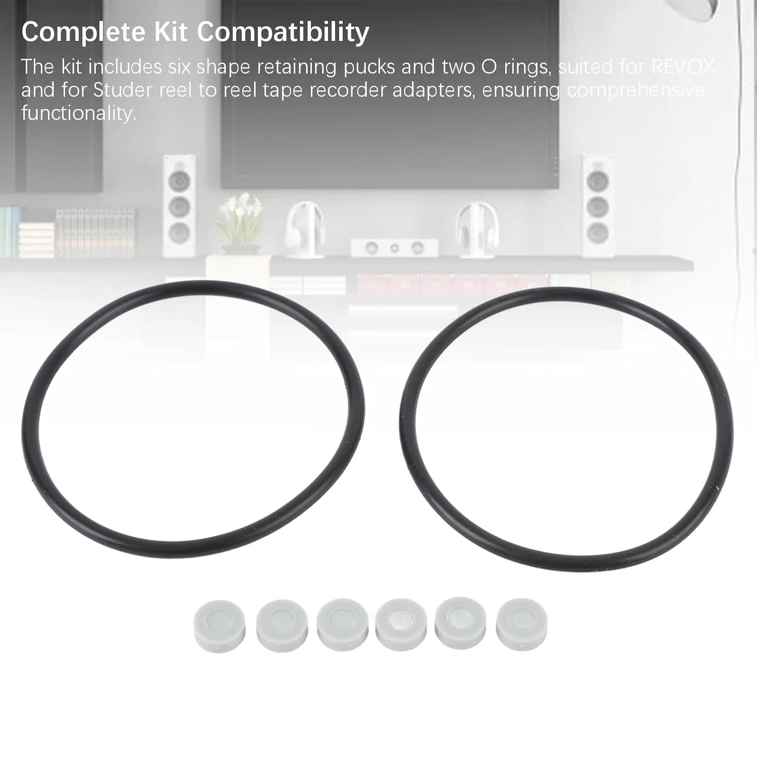 O Ring Repair Kit for Pair Nab Adapter for Studer REVOX 2 Toriques (o Ring)   6 Pawns, Rubber Ring Sealing Ring Set Overhaul Replacement Kit (Grey)