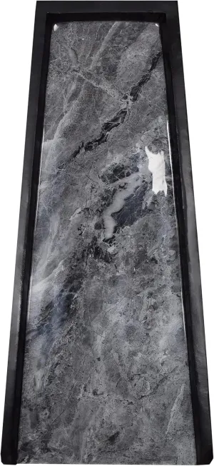 Oakland Living Grey Faux Marble Cast Aluminum Metal Downspout Gutter 24 in. Heavy Splash Block