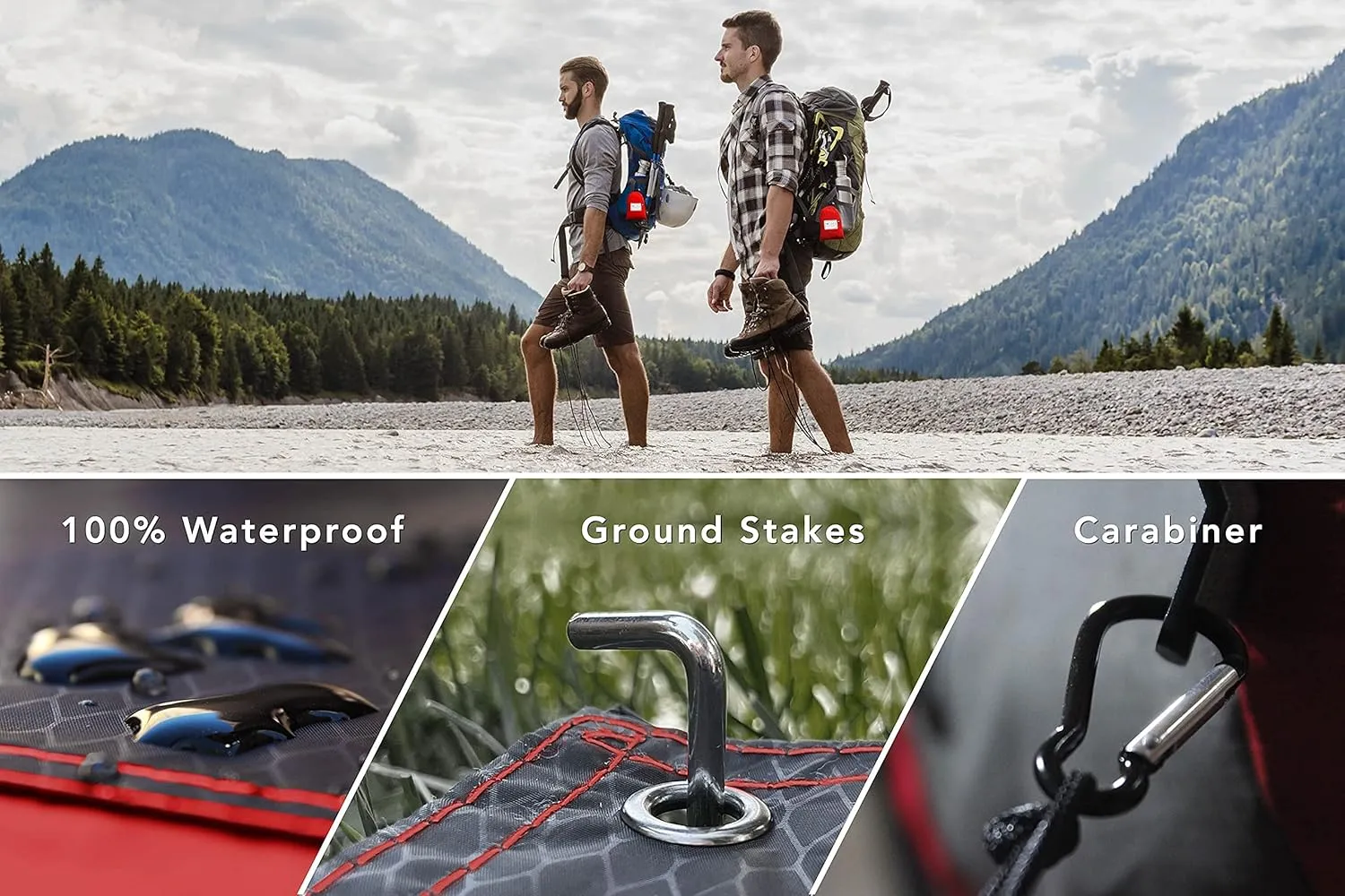 Oceas Outdoor Pocket Blanket - Ideal Sand Proof and Waterproof Picnic Blanket for Beach, Hiking, and Festival Use - Foldable and Compact Mat Easily Fits Into Small Portable Bag
