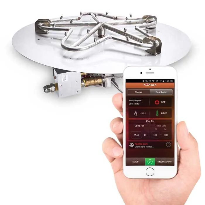 Octo Bar Fire Table (Tabletop) - Aluminum