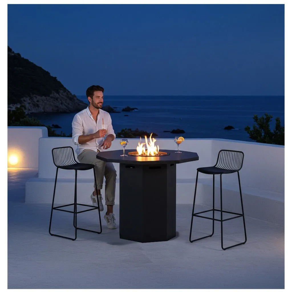 Octo Bar Fire Table (Tabletop) - Aluminum