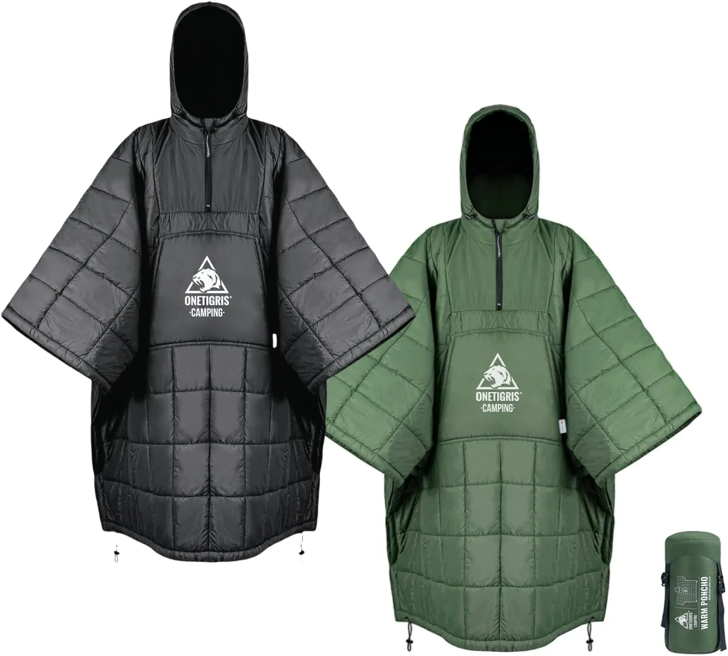 OneTigris Camping Blanket Honcho Poncho with 3M Thinsulate Insulation-2 pack