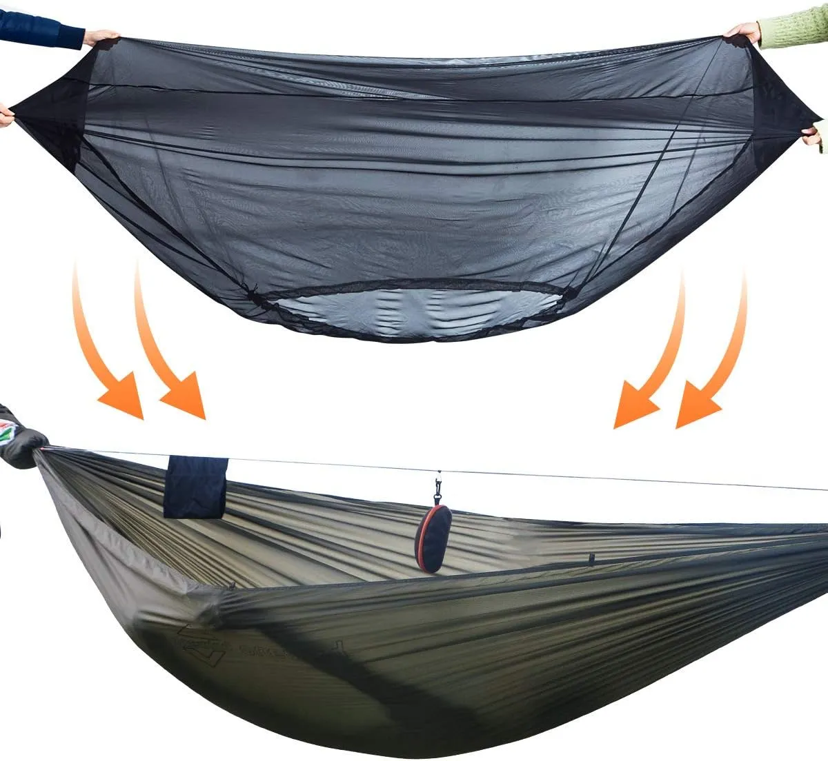 onewind Hammock Mosquito Net, Single & Double Camping Hammock Bug Netting, No See Ums Net 360 Degree Insect Protection, Alternative for Onewind Bottom Entry Hammock