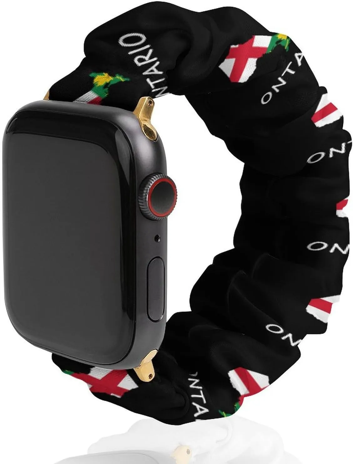 Ontario Flag Canada Canadian Fashion Watch Strap Scrunchies Wristbands Compatible With IWatch Series