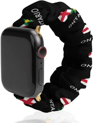 Ontario Flag Canada Canadian Fashion Watch Strap Scrunchies Wristbands Compatible With IWatch Series