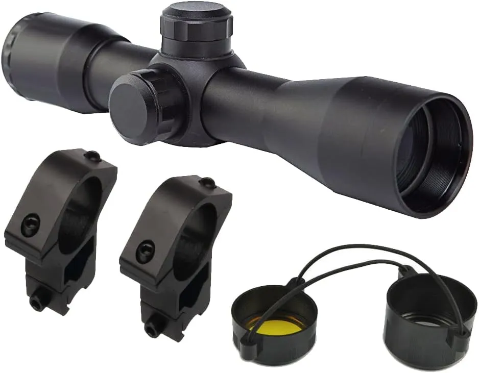 Optics Kit for Marlin Model 22 60 60SN 795 60C Rifles - Includes The Following - Compact 4x32 Rifle Scope   Dovetail Scope Ring Mounts