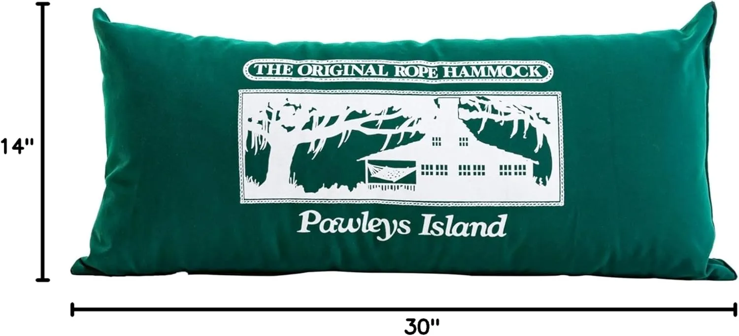 Original Pawleys Island The Hammock Shop - Green Hammock Pillow, Sunbrella Fabric, Hook & Loop Fasteners, Handcrafted in The USA