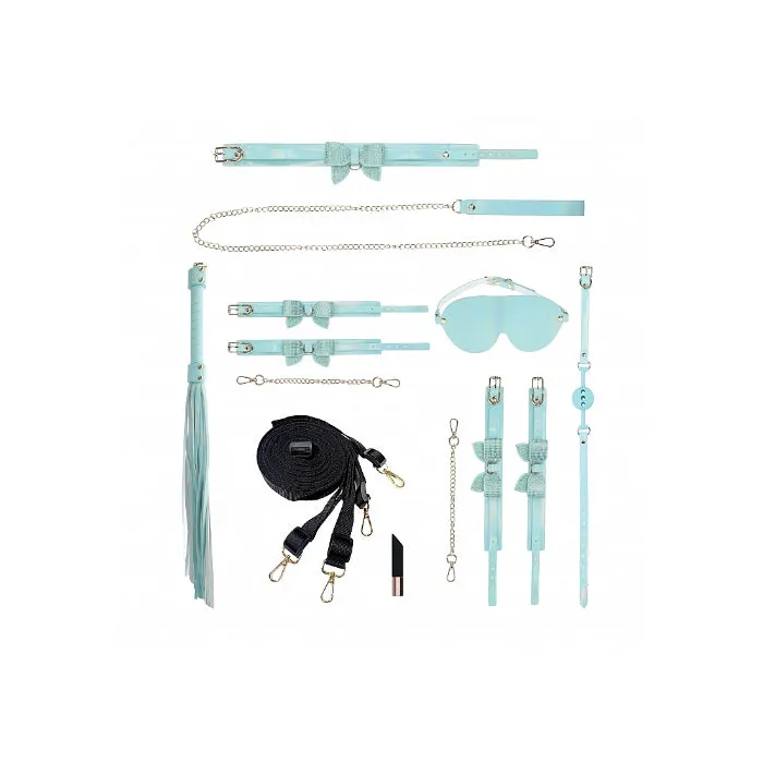 Ouch! Paris Collection Iridescent Leather BDSM Kit With Travel Bag