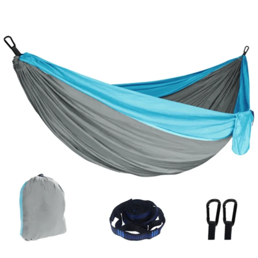 Outdoor Camping Hammock Lightweight 260x140cm Portable Travel Grey V201-W13050217