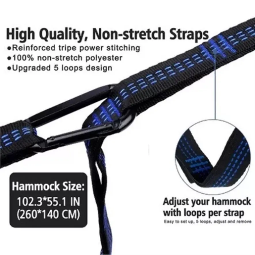 Outdoor Camping Hammock Lightweight 260x140cm Portable Travel Orange V201-W13050218