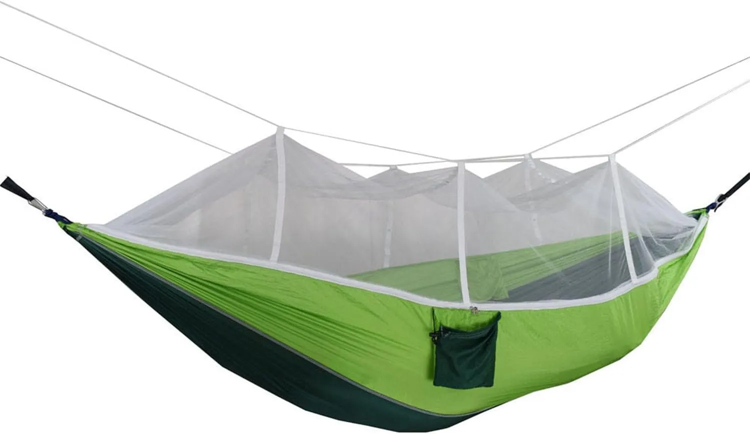 Outdoor Camping Hammock Portable Hammock for Camping, Camping Furniture, Indoor Dormitory and Outdoor Patio (Dark Green with Fruit Green)