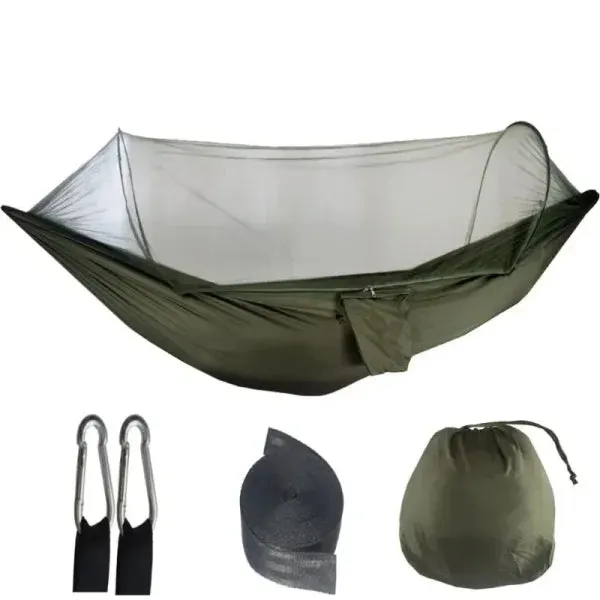 Outdoor Camping Hammock with Mosquito Net – Lightweight Hanging Bed Net