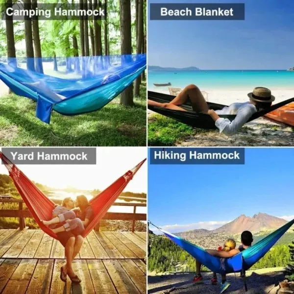 Outdoor Camping Hammock with Mosquito Net – Lightweight Hanging Bed Net