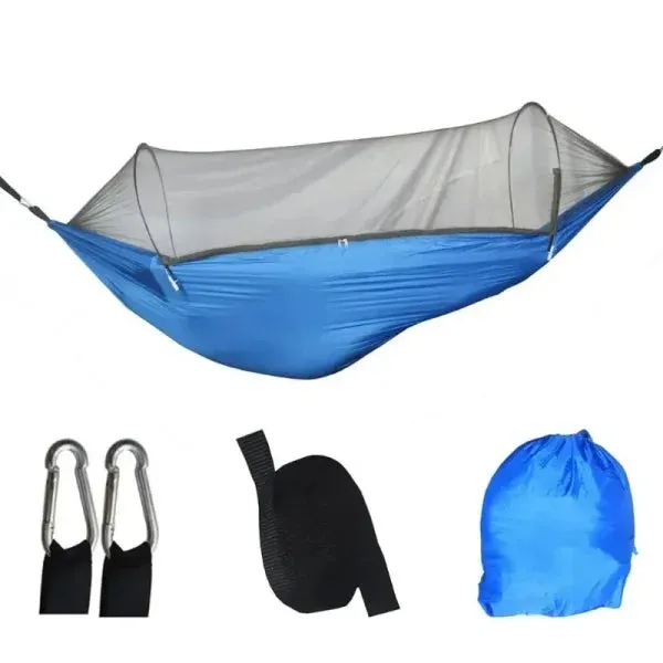 Outdoor Camping Hammock with Mosquito Net – Lightweight Hanging Bed Net
