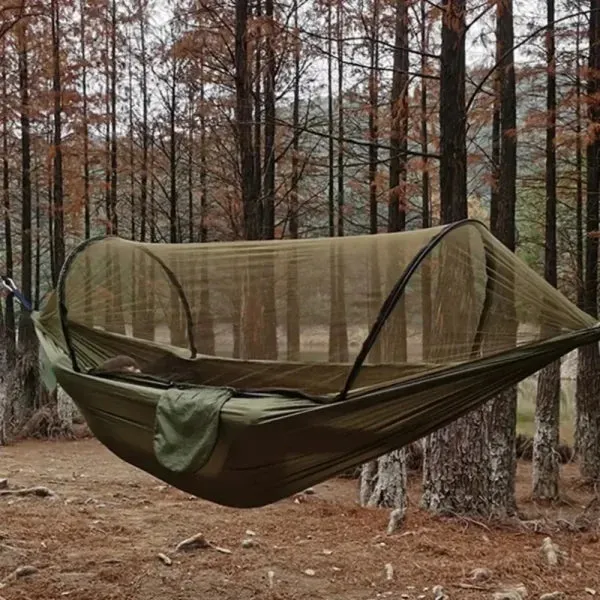 Outdoor Camping Hammock with Mosquito Net – Lightweight Hanging Bed Net