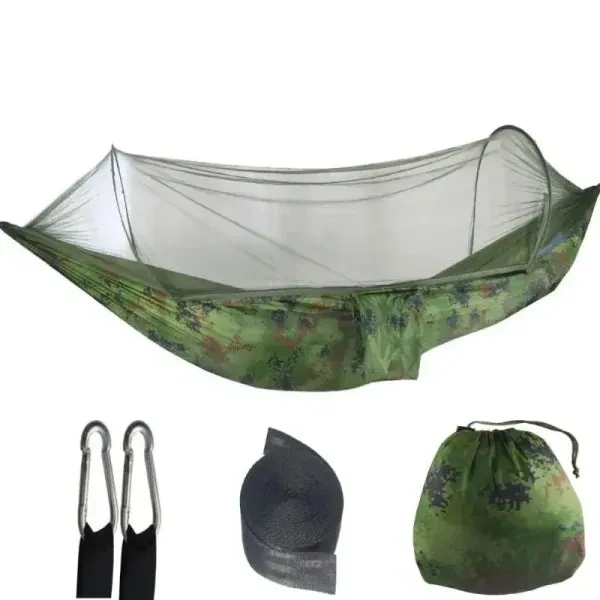 Outdoor Camping Hammock with Mosquito Net – Lightweight Hanging Bed Net