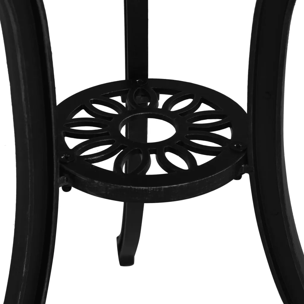 Outdoor Dining Table Garden Patio Table with Glass Top Cast Aluminum