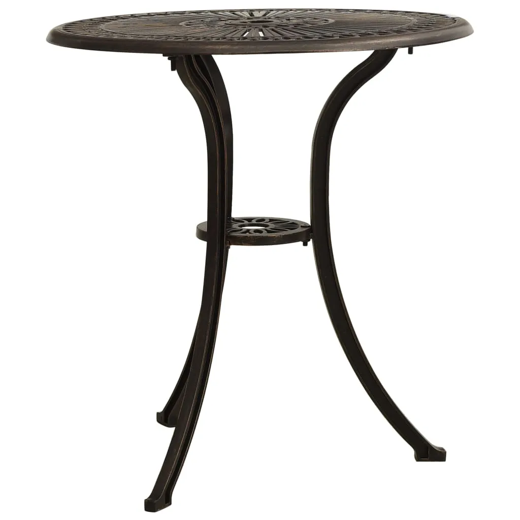 Outdoor Dining Table Garden Patio Table with Glass Top Cast Aluminum
