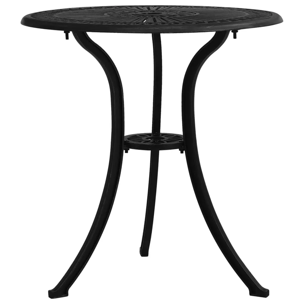 Outdoor Dining Table Garden Patio Table with Glass Top Cast Aluminum