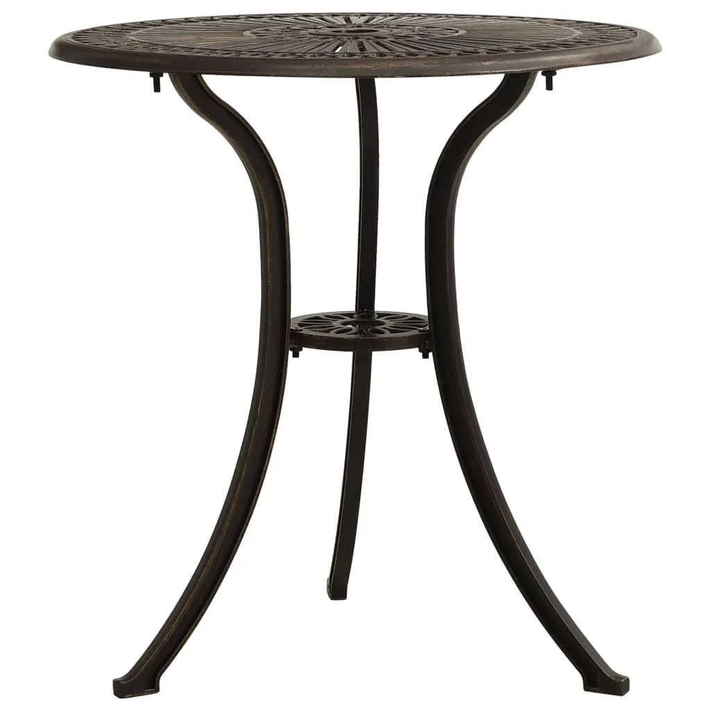 Outdoor Dining Table Garden Patio Table with Glass Top Cast Aluminum