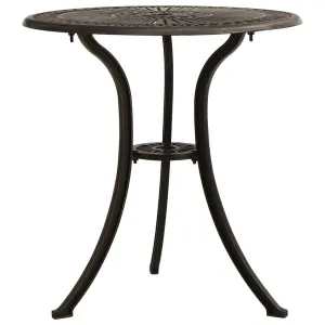 Outdoor Dining Table Garden Patio Table with Glass Top Cast Aluminum