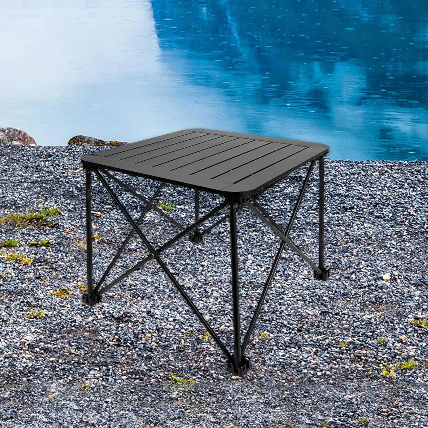 Outdoor Foldable Table Outdoor Furniture Heavy Duty Camping Table Portable Desk for Mountaineering BBQ Grilling Garden Yard, Medium