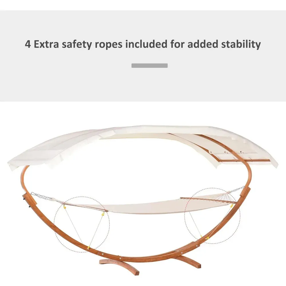 Outdoor Hammock with Stand & Canopy – 396lb Capacity, Boho Style