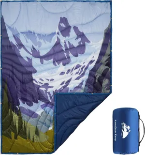Outdoor Puffy Camping Blanket, Lightweight Windproof Warm Stadium Blanket, Packable Travel Camping Quilt for Cold Weather, Hiking, Backpacking, Sleeping, Hammock, Adventure 78"x 56"