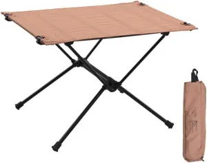 Outdoor Ultra-Lightweight Foldable Tables and airs Portable Camping Fabric Table Meal Grill Table for Outdoor Barbecue Picnic,Black,1