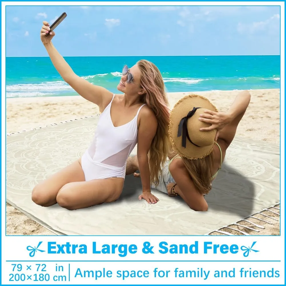 Oversized Turkish Beach Towel Blanket XXL Cotton Sandproof Towels Boho Woven Extra Large Big Sand Free Giant Throw Thick Blankets Huge Quilt XL Picnic Camping Necessities Cloud For Adult Gifts