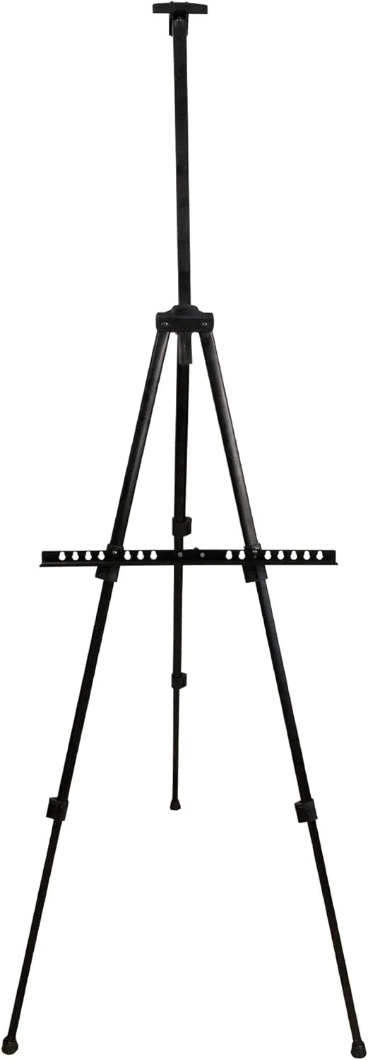 Pacific Arc Backpacker Aluminum 63 Inch Adjustable Art Easel with Carrying Bag