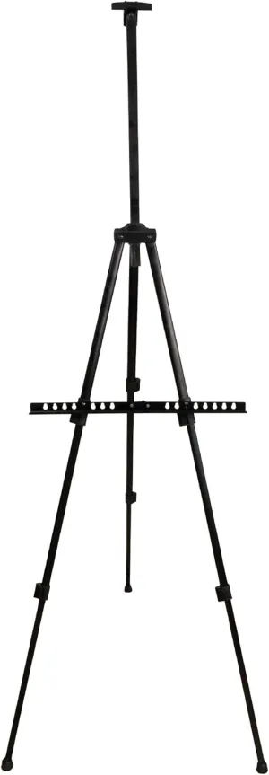 Pacific Arc Backpacker Aluminum 63 Inch Adjustable Art Easel with Carrying Bag
