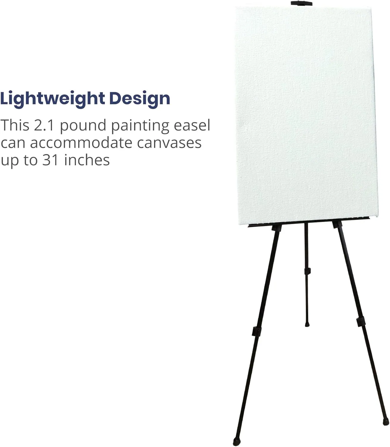 Pacific Arc Backpacker Aluminum 63 Inch Adjustable Art Easel with Carrying Bag