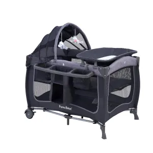 Pamo Babe Baby Playard with Canopy, Portable Crib with Changing Table