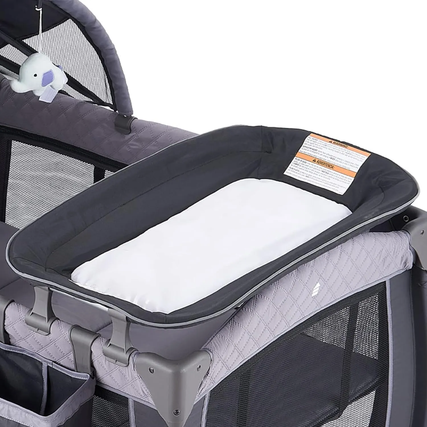 Pamo Babe Baby Playard with Canopy, Portable Crib with Changing Table