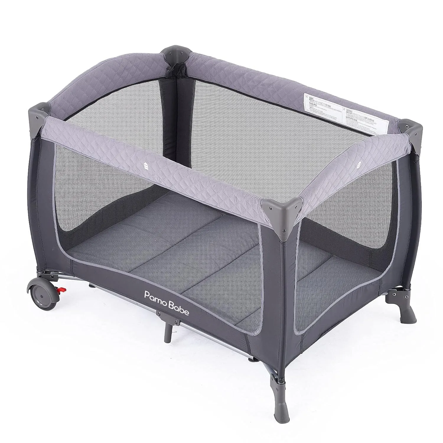 Pamo Babe Baby Playard with Canopy, Portable Crib with Changing Table