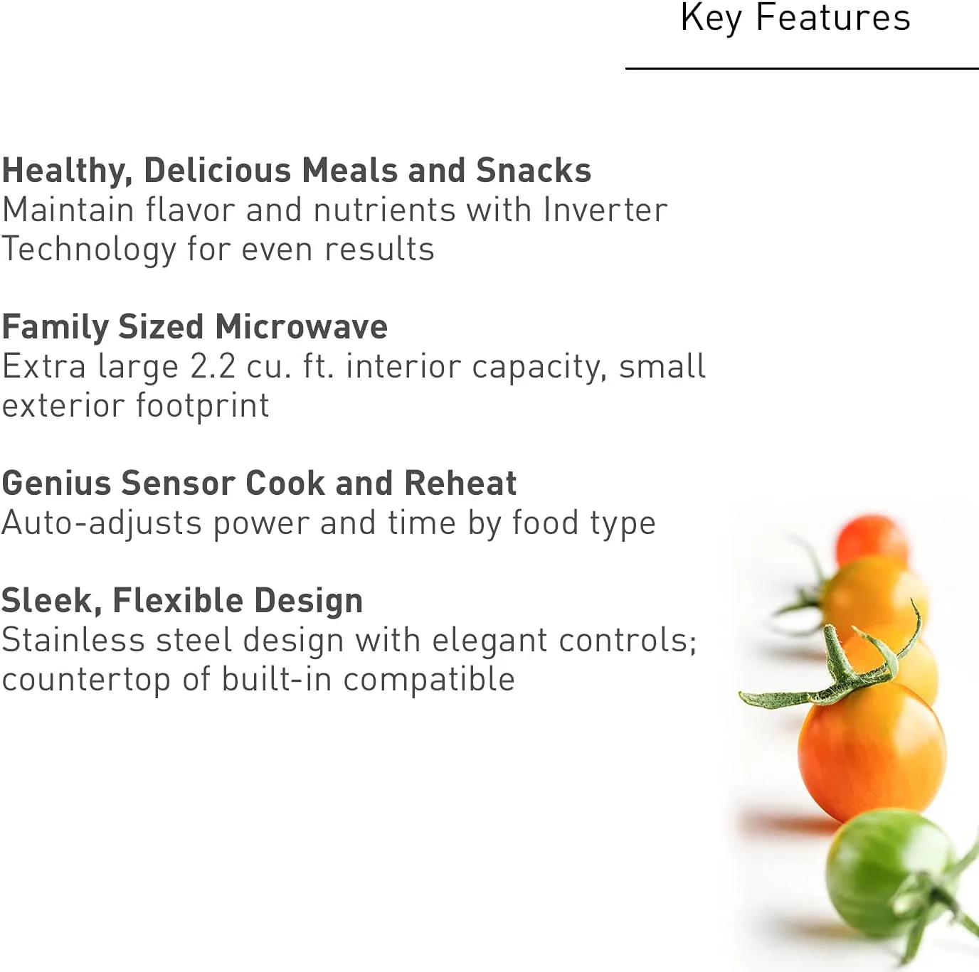 Panasonic Oven with Cyclonic Wave Inverter Technology, 1250W, 2.2 cu.ft. Countertop Microwave with Genius Sensor One-Touch Cooking – NN-SD975S (Stainless Steel/Silver), Stainless