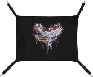 Peace by Jody Steel Hanging Cat Bed Soft Breathable Pet Hammock for Cage Pet Sleeper for Kitten Ferret Puppy Rabbit