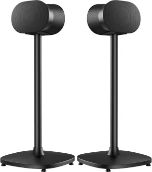 Perlegear Speaker Stand Pair for Sonos Era 300 Speakers, All-Metal 32″ Tall Floor Speaker Stand with Cable Management, Enlarged Base, Easy 3-Step Setup, 360° Surround Sound Speaker Stand, PGSS15