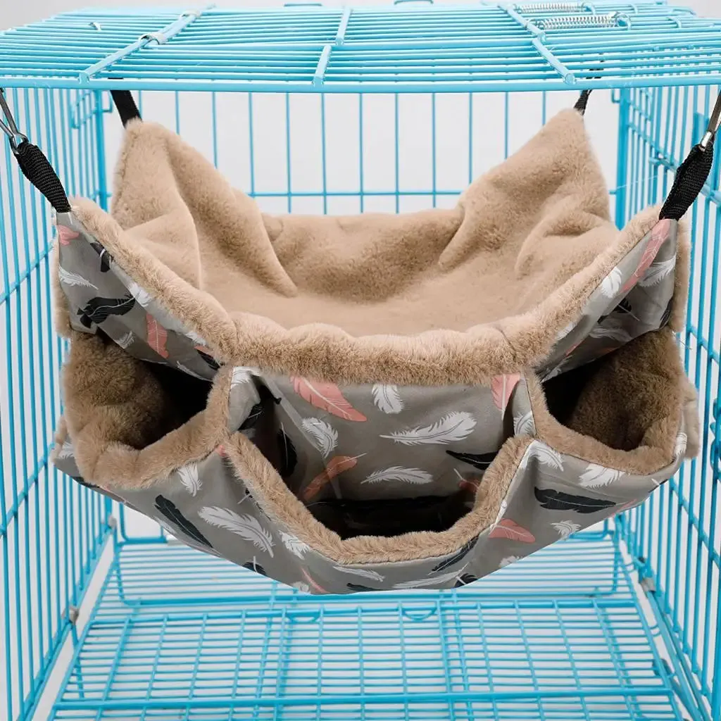 Pet Cage Hammock Guinea Pig Rat Hammock Tunnel Squirrel Toys Ferret Hanging Bed for Small Animals Cage Nest Pet Supplies