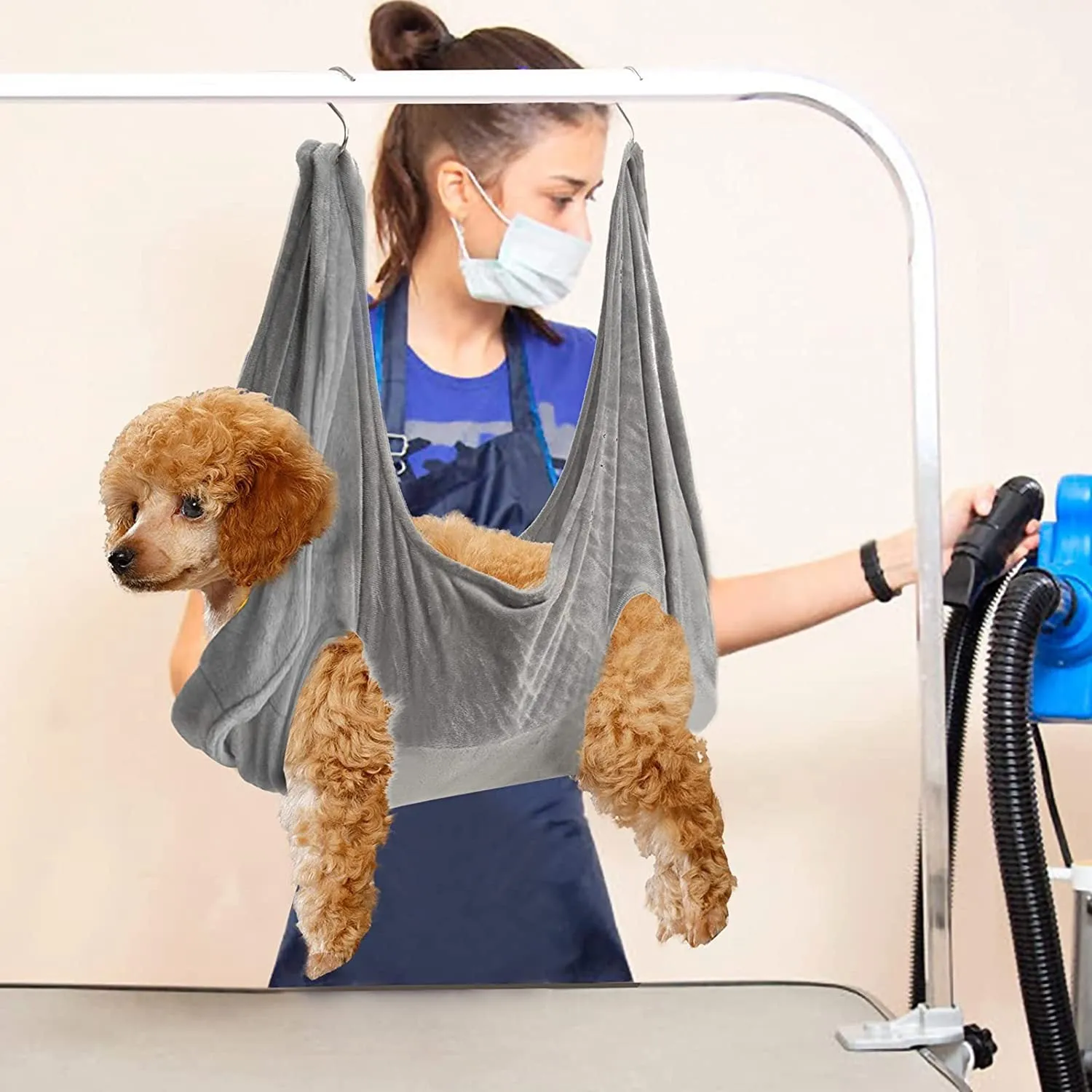 Pet Dog & Cat Grooming Hammock Harness for Trimming and Restraint
