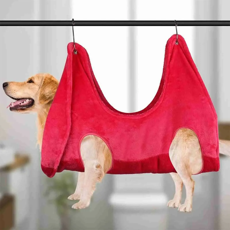 Pet Dog & Cat Grooming Hammock Harness for Trimming and Restraint