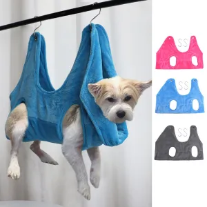 Pet Dog & Cat Grooming Hammock Harness for Trimming and Restraint