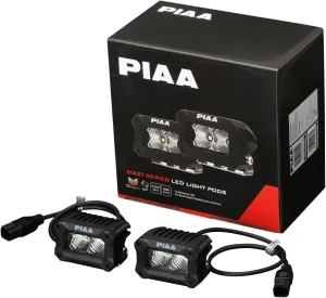 Piaa 25-02303 2000 Series LED White Flood / (Pack of 2)