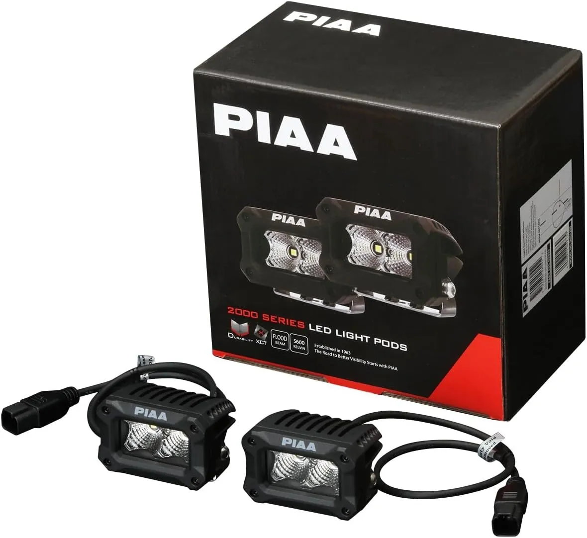 Piaa 25-02303 2000 Series LED White Flood / (Pack of 2)