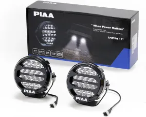 PIAA DKX575E Auxiliary Lamps, LPX Series Auxiliary Light 7 inch, White, Pack of 2 Kit