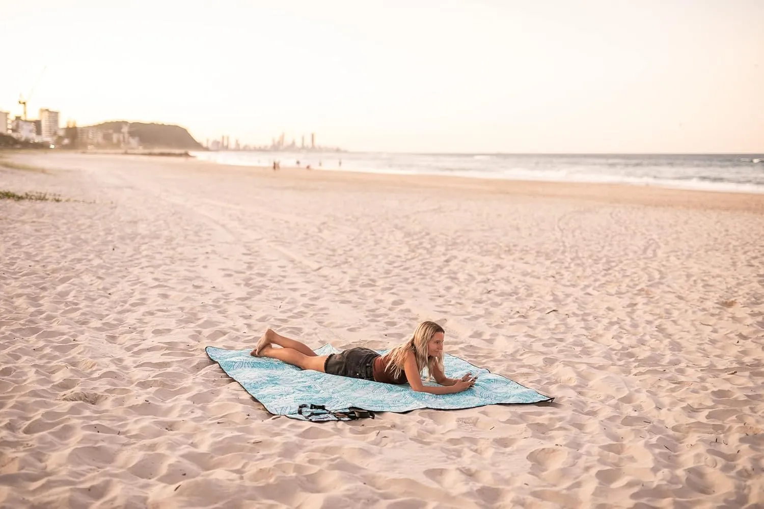 Picnic Blanket - Extra Large, Waterproof, Machine Washable, Easy Storage. Perfect for Camping, Picnics & Outdoor, Children by The Beach or Playing with Dog, 78inch x 78inch (Floating Lotus)