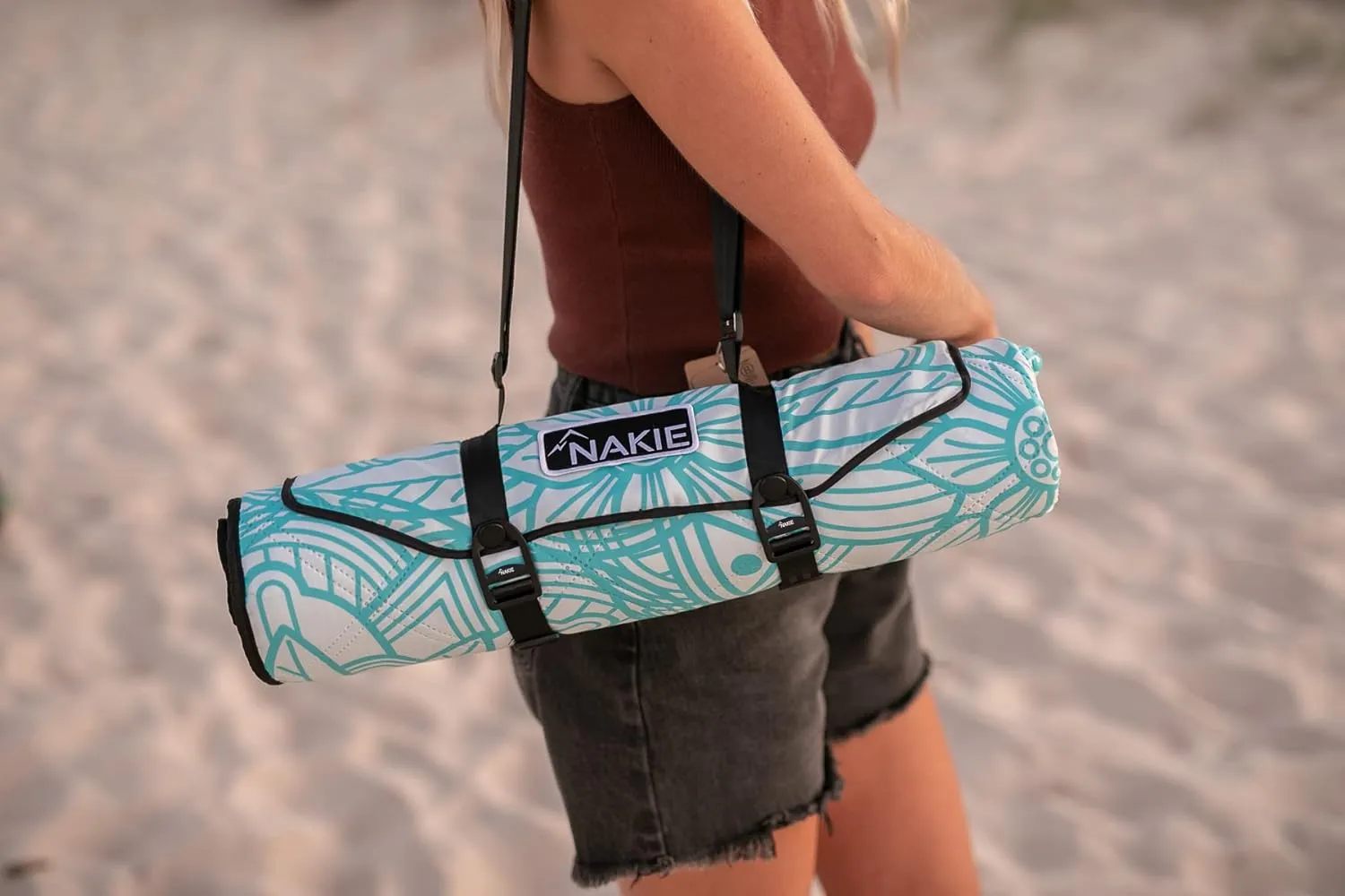 Picnic Blanket - Extra Large, Waterproof, Machine Washable, Easy Storage. Perfect for Camping, Picnics & Outdoor, Children by The Beach or Playing with Dog, 78inch x 78inch (Floating Lotus)