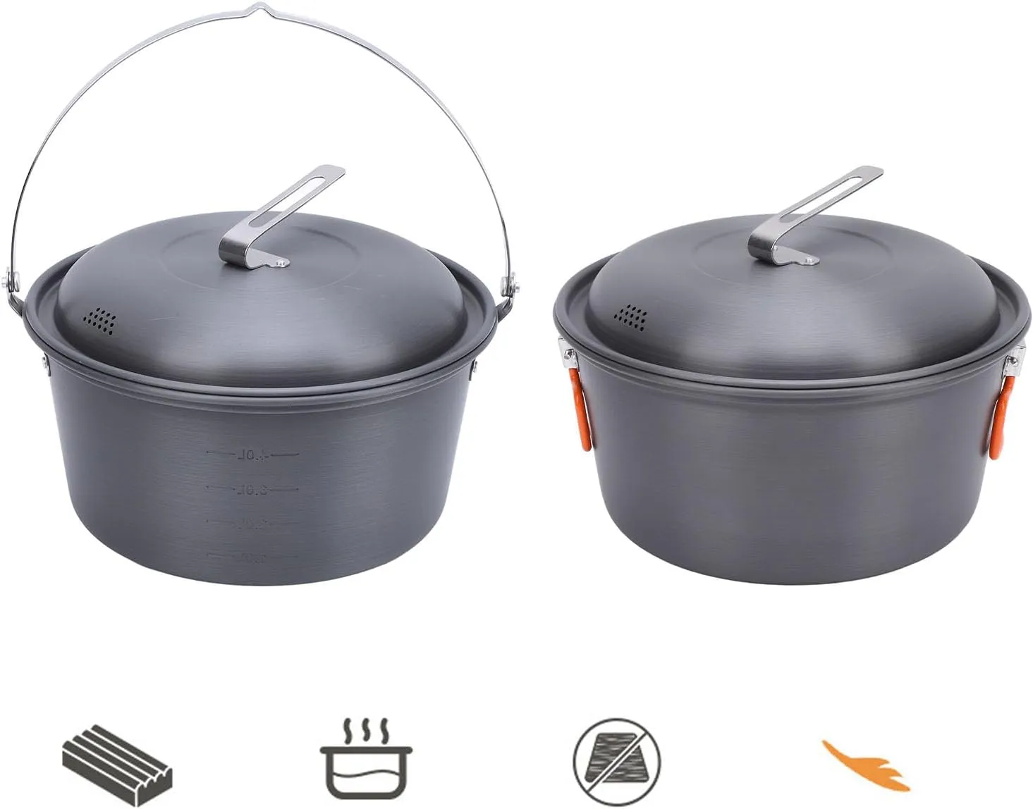 Picnic Camping Pot Cooking Kit Outdoor Cooking Pot for Self Driving Tours